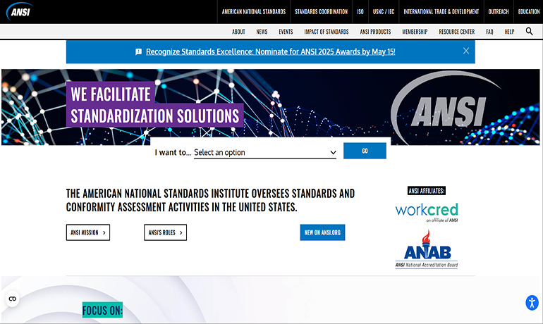 ANSI（美国国家标准协会）